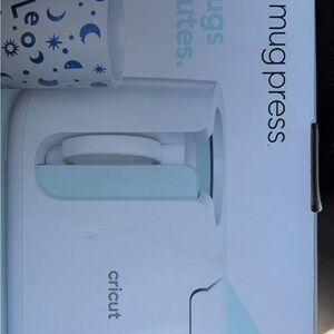 Cricut Mug Press with White and Blue Design